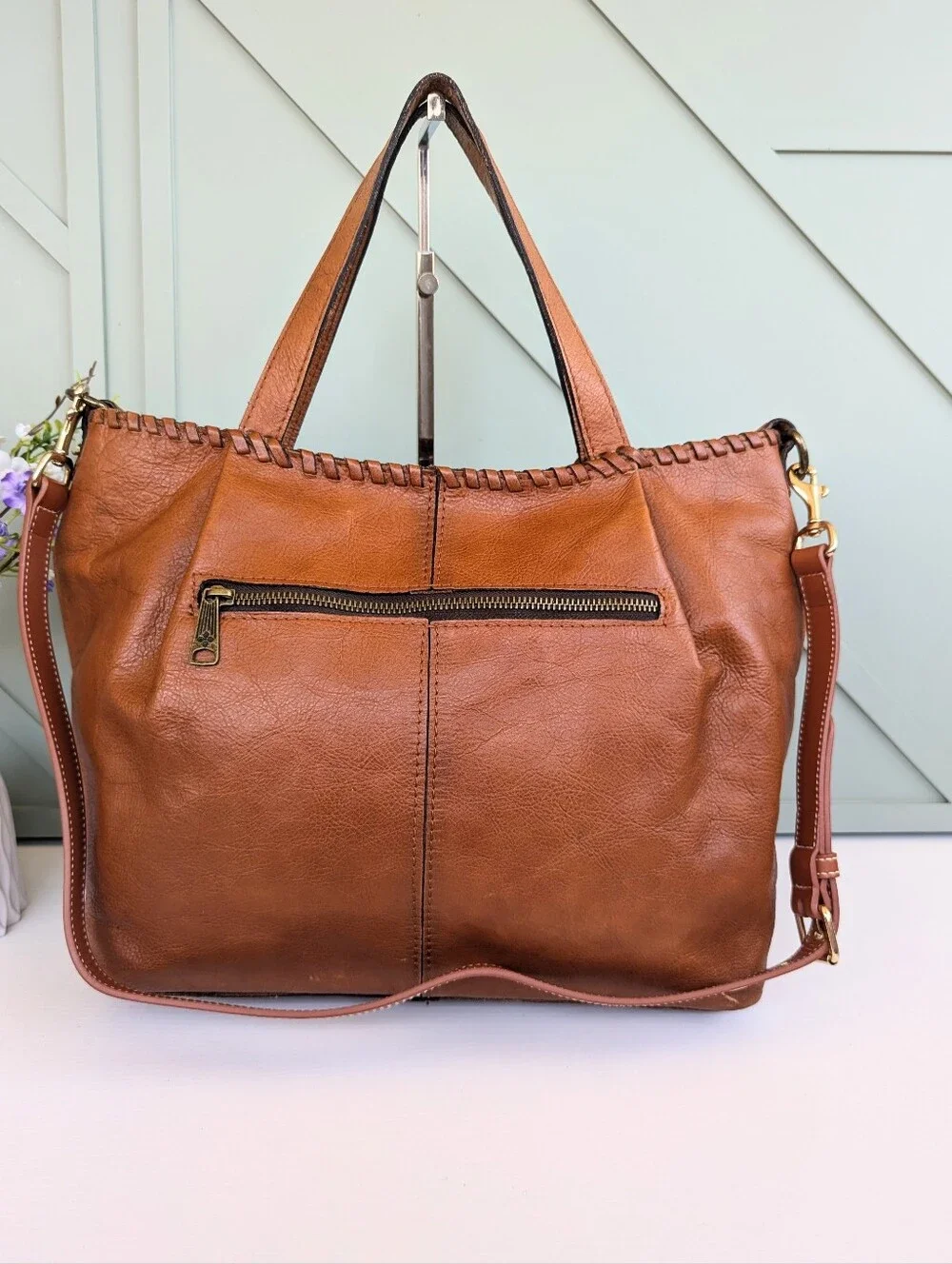 Vintage Patricia Nashfull-grain leather tote bag
